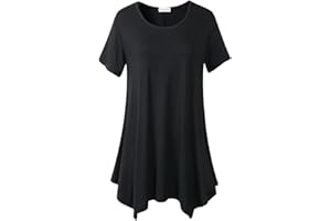 LARACE Short Sleeve Shirts for Womens Plus Size Tops Casual Summer Clothes Asymmetrical Tunic Blouses