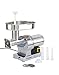 Kitchener Elite Electric Meat Grinder & Sausage Stuffer #22 1 HP 840 LBS Per/Hr 750 Watts Super Heavy Duty Stainless Steel Body Commercial Grade Stainless Steel Cutlery Feeding Tray & Neck