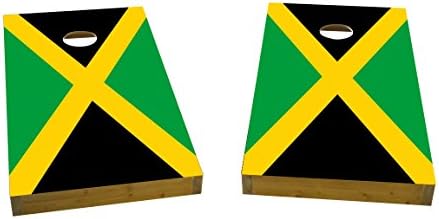 Custom Cornhole Boards "Jamaica National Flag" Cornhole Boards (Heavy Duty), 2' X 4'