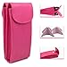 MyEyeglassCase Pink Double Eyeglass Case | Semi Soft Glasses case with magnetic closure | Dual Eyeglass Case for Women & Men (IP822 Pink2)