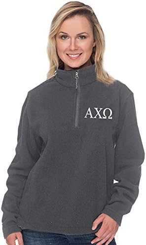 Alpha Chi Omega Quarter Zip Fleece Pullover