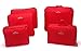 Bill & Candy Bag in bag 5 pieces set travel packing cube in Red