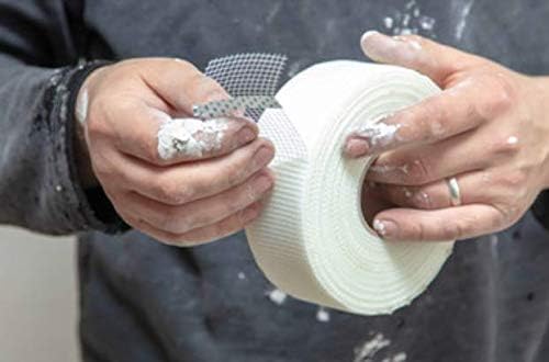 DRAAK Scrim Tape 50mm x 90mtr Long Plasterboard Mesh Joint Scrim Drywall Fibre Glass Self Adhesive, Wall Hole Or Crack Repair (50mm) - Image 4