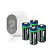 8 Batteries Pack of EdisonBright type 16340 EBR65 rechargeable CR123A RCR123A 3.7v protected li-ion batteries with EdisonBright battery carry case