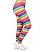 HDE Ultra Soft Girls Leggings - Comfy Full Ankle Length Black Leggings for Little Girls - Cute Rainbow Tights with Unique Prints - Comfortable Girls' Workout Stretch Pants for School, Home & Play