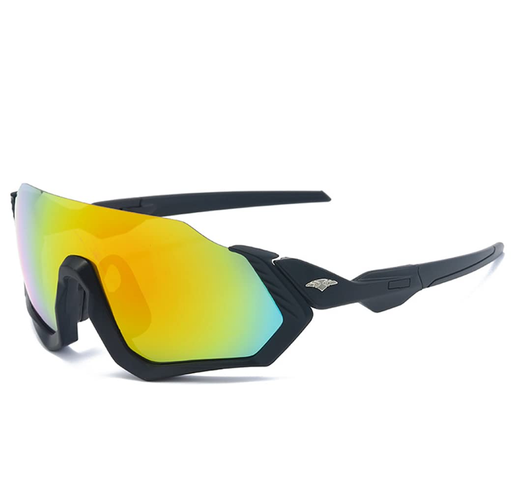 Ncheli Polarized Sports Sunglasses,Sports Sunglasses Anti-UV Polarized Cycling Sports Sunglasses for Sports Fishing Golf Baseball Running