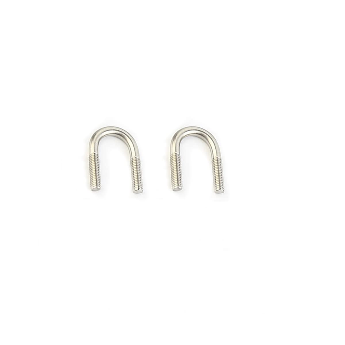 Unifizz Round U Bolt kit Stainless Steel U-Shaped Screw Stainless Steel for Fixing Pipe Clamp M12 x 42 2Pcs