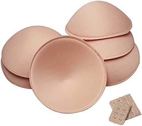 GOUP 3 Pairs Women Removable Smart Cups Insert for Sport Yoga Bra Bikini,Beige L