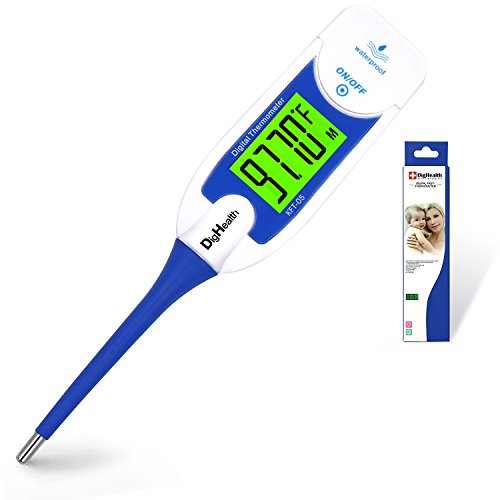 DigHealth Digital Clinical Basal Thermometer to Test Basal Body Temperature for Ovulation Calculator of Family Planning, Fertility Tracking with Accurate to 1/100th(F) via Oral, LCD Back-lit Display