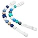 Pacifier Clip - 2 Pack - Silicone Baby Teething Pacifier Clips - BOY - BPA-Free - Non-Toxic - Sensory