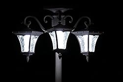 Sun-Ray 312011 Vittoria Three Head Solar Lamp Post
