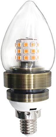 LED Candelabra Bulb,6W Daylight White 3000K LED Chandelier Bulbs,Base E12 Non-Dimmable LED Lamp Decorative Candle Light-1 Pack