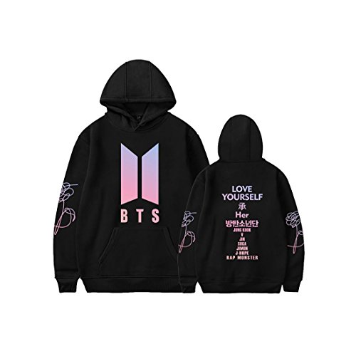 Kpop BTS Love Yourself Her Hoodie Suga Rap-Monster Jimin Jin J-Hope Jung Kook Unisex Fashion Jumper for Women Men Sweatshirt