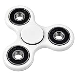 Antimi Hand Spinner Toy, [3D Figit] High Speed Si3N4 Ceramic Bearing EDC Focus Toys Hand Spinner for Kids & Adults - Best Stress Reducer Relieves ADHD Anxiety and Boredom, 1-2 mins Spin Time (White)