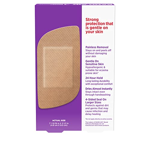 BandAid Brand Adhesive Bandages for Sensitive Skin, Hypoallergenic