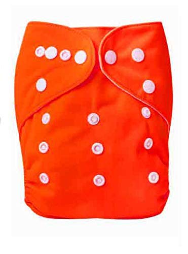 TradeVast Adjustable Reusable Baby Washable Cloth Diaper Nappies with Wet-Free Inserts for Babies/Kids/Toddlers/Infants of Ages 0 to 2 Years. Red Color May Vary
