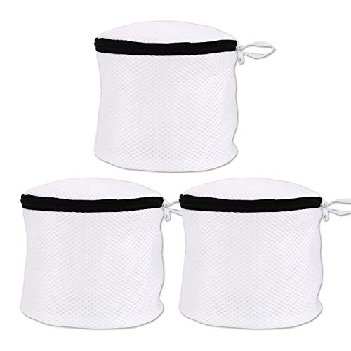 Flintronic Mesh Laundry Bags, 3pcs Bra Laundry Bags with Zips, Bra Wash Bags Mesh Wash Bags, Reuse Washing Machine Bag for Delicates Blouse, Hosiery, Underwear, Bra, Lingerie Baby Clothes