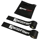 WODFitters Floss Bands for Muscle Compression Tack &amp; Flossing, Mobility &amp; Recovery WODs - 2 Pack with Carrying Case (Black, 2 Pack)