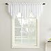 No. 918 Erica Crushed Voile Ascot Beaded Sheer Rod Pocket Curtain Valance