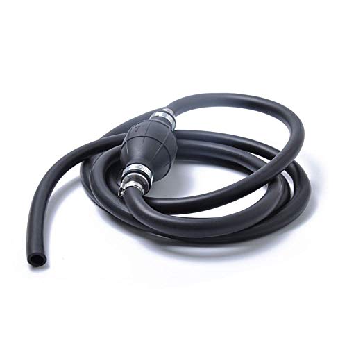 3/8" Outboard Fuel Line Outboard Motor Gas Line Marine Boat Fuel Hose Line Assembly with Primer Bulb Steel Hose Clamps for Motor RVs 6FT