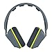 Skullcandy Crusher Headphones with Built-in Amplifier and Mic, Grey and Hot Lime