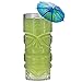Premium Tiki Glass Set of 2 with Bonus Cocktail Umbrellas Tiki Glasses Set of 2, Lead-Free Premium Crystal Clear Glass, Stylish Tiki Cocktail Glasses, Cocktail Glass Gift Set