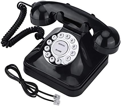 HaiQianXin WX-3011 Vintage Black Multi Function Plastic Home Telephone Retro Wire Landline Phone