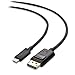 Cable Matters Unidirectional USB C to DisplayPort 1.4 Cable - 10ft, Support 8K@60Hz / 4K@240Hz, Thunderbolt 4 to DisplayPort Cable, Display Port to USB C, Black - Not for Portable USBC Monitor