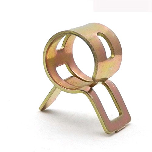 Yunshuo 50 Pieces Motorcycle Scooter Car Vehicle ATV Go Kart Fuel Line Hose Tubing Water Pipe Air Tube Spring Clips Clamps 5/6/7/8/9m (50pcs 9mm)