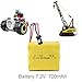 Fistone Rechargeable 7.2V 700mAh Ni-Cd Battery Pack for Remote Control Motorcycle Buggy Stunt Racing Drift Vehicle and RC Truck Crawler Tower Crane with Charging Cable SM 2P Plug
