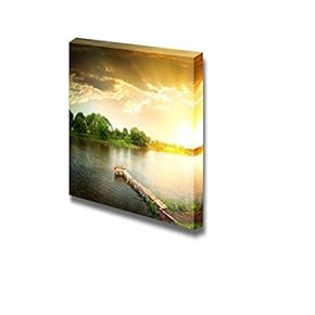 Canvas Prints Wall Art - Lake in The Evening - 12" x 12"