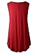 LARACE Women Solid Sleeveless Tunic For Leggings Swing Flare Tank Tops (1X, Wine Red)