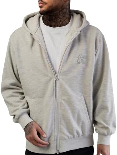 AIRNINE Men's Garment Dye Double Zipper Hoodie Jacket (S-3X