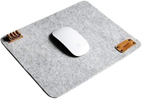 Mouse Pad Mat Wool Felt,Durable Gaming Mousepad Office Desk Pad Non Slip Pu Leather Mouse Mat for Pc Computer Laptop-b 30x24cm(12x9inch)