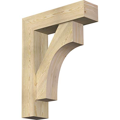 Ekena Millwork BKT0806X30X38WTL05RDF Westlake Block Bracket w/Offset Brace, Dou…