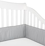 American Baby Company Cotton Percale Crib Bumper, Gray