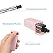 CHARMINER Collapsible Straw Reusable Stainless Steel, Folding Drinking Straws Food-Grade Portable Set Stainless Steel Case with Cleaning Brush Keychain Hole,for Household,Outdoor pink