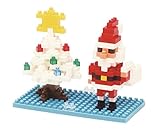 Nanoblock Santa Claus and Xmas Tree Puzzle (Over 180 Pieces)