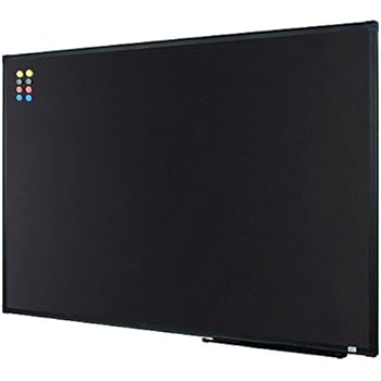 Lockways Magnetic Chalkboard Black Board, 36 x 24 Inch Magnetic Bulletin Blackboard 3 x 2, Black Aluminium Frame