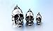 PAURO Men's Large Heavy Gothic Biker Skull Pendant Necklace Punk Rock Stainless Steel Silver Black Vintage