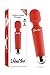 Rechargeable Personal Massager - Powerful Multi Speed Vibration - Whisper Quiet - Waterproof - for Muscle Tension Relief in Neck, Back, Shoulders, Legs and Feet - Red