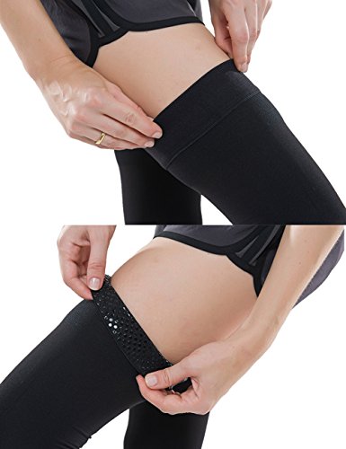 image for Ailaka Open Toe Thigh High 20-30 mmHg Compression Stockings for Women 