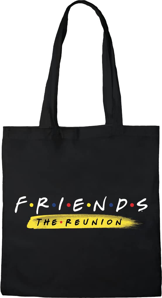 cotton division Tote Bag Friends Reunin, Reference: BWFRIENBB001, Black, 38 x 40 cm