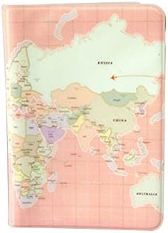 Hanbaili Card Jacket Cartoon Passport Cover with Map PVC DIY Accessories