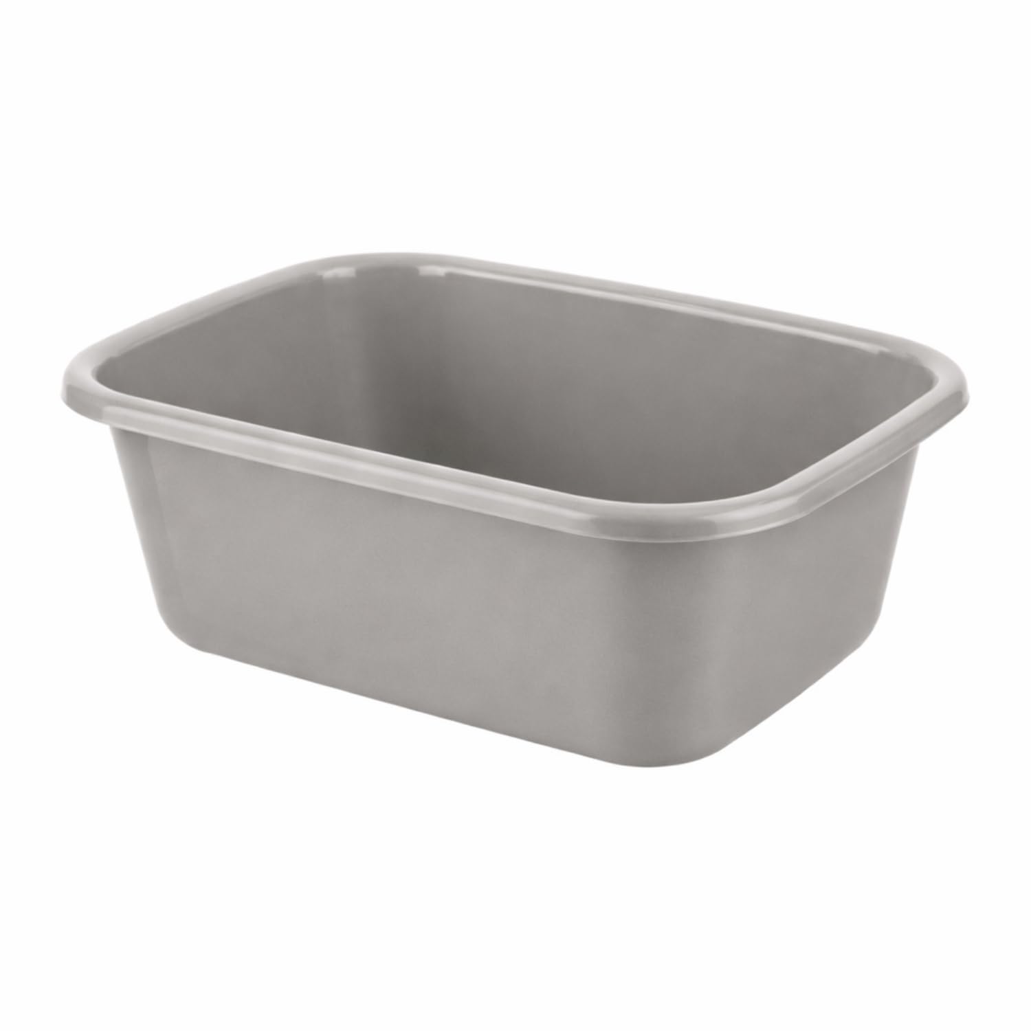 HOMESHOPA 10L Large Rectangular Washing Up Bowl, Grey Kitchen Sink Basin Cutlery Plate Cup Holder Tidy Drainer - Easy to Clean