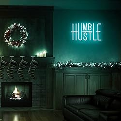 Hustle LED Neon Sign for Wall Decor, Words LED Neon