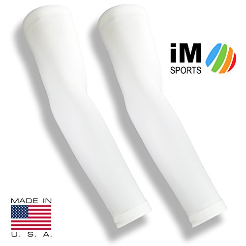 iM Sports(NW Golf Sleeves Long Driver Golf Sun Sleeves + Blocks 96% UV + Compression + Wick Away Fabric + US Made - (Pair)