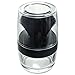 Kabuki Black Nylon Bristle Brush Sifter - Empty Refillable Travel Jar with Mirror for Mineral Makeup, Powders, Custom Foundations