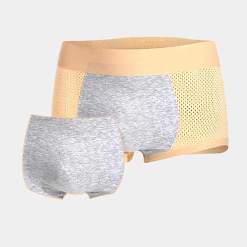 Men Butt Padded Underwear For Big Butt Enhance,Enhance Butt Lifter Shapewear Abdomen,Butt Underwear Shapewear,Butt Enhancer Underwear For Tummy Control (UK, Alpha, XXL, 3XL, Regular, Regular, Beige)