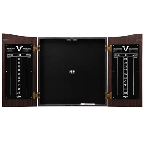 Viper Vault Dartboard Cabinet With Shot King Sisal Dartboard